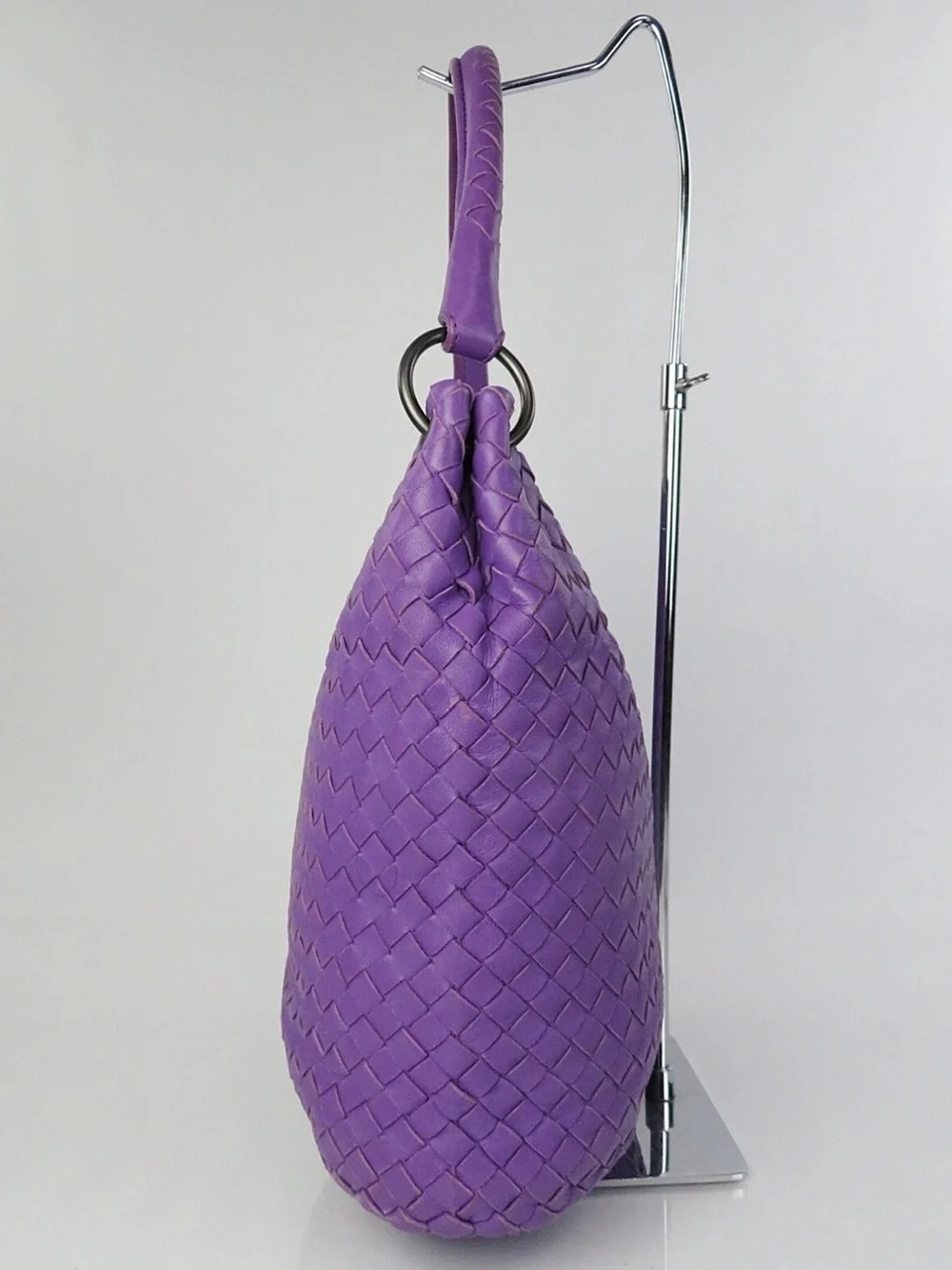 Bottega Veneta Purple Woven Leather Hobo